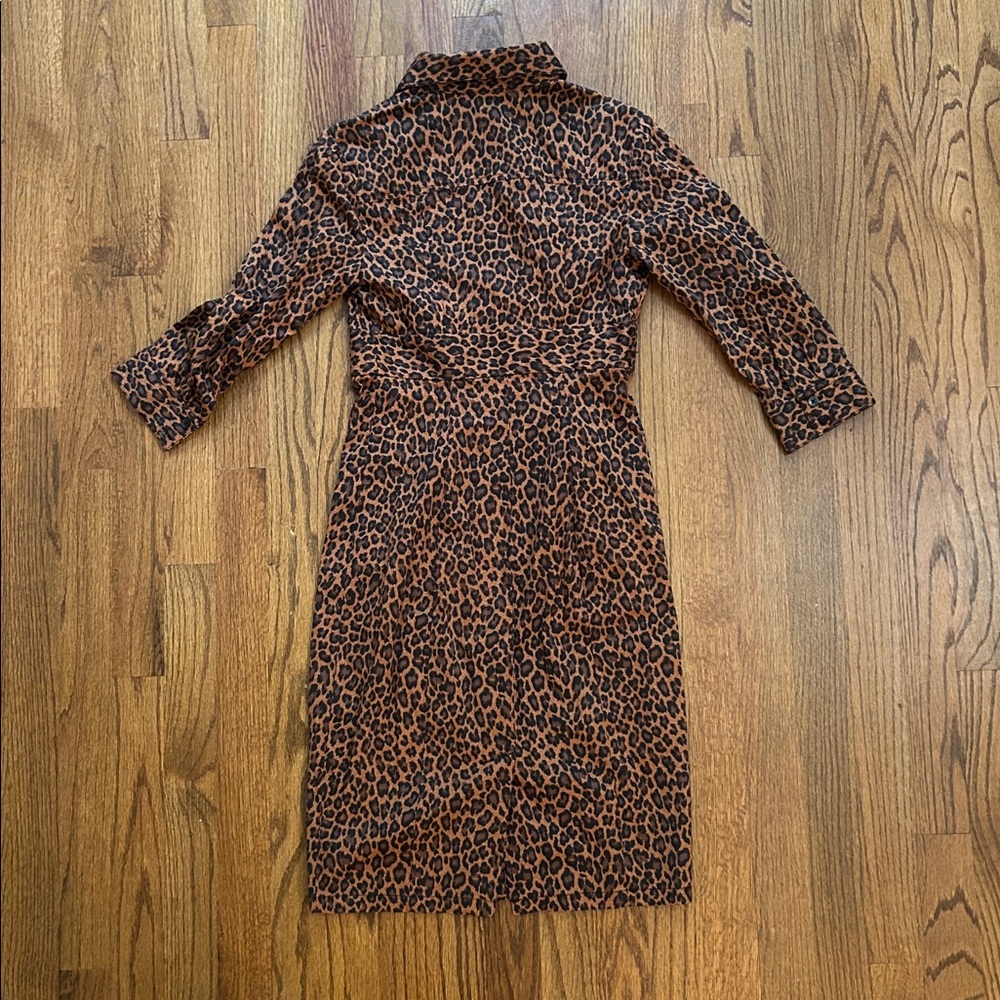Express Design Studio Leopard Print Midi Shirt Dr… - image 2